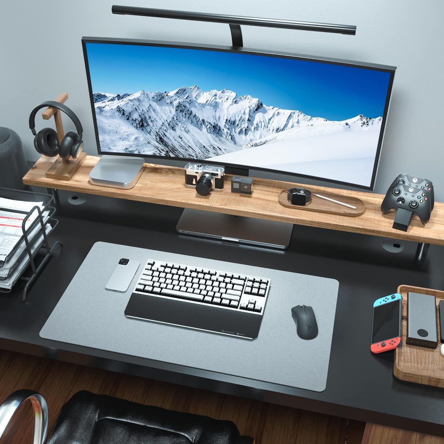 X3 Wireless Mechanical Keyboard TKL 87 Keys, Kailh Box 3.0 Blue Switch, Ergonomic, N-Key Rollover, Backlit Gaming Keyboard with Wrist Rest for Pc/Tablet/Ps/Xbox/Mac/Laptop