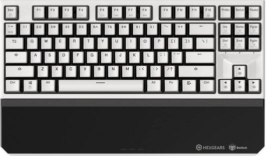 X3 Wireless Mechanical Keyboard TKL 87 Keys, Kailh Box 3.0 Blue Switch, Ergonomic, N-Key Rollover, Backlit Gaming Keyboard with Wrist Rest for Pc/Tablet/Ps/Xbox/Mac/Laptop